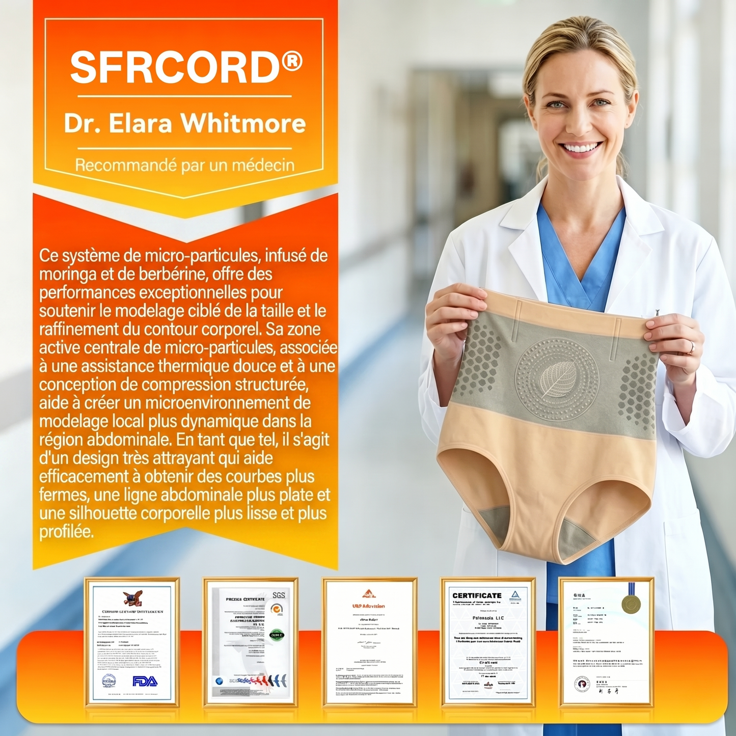 📢☘️ 𝐁𝐨𝐮𝐭𝐢𝐪𝐮𝐞 𝐎𝐟𝐟𝐢𝐜𝐢𝐞𝐥𝐥𝐞 𝐝𝐞 𝐥𝐚 𝐌𝐚𝐫𝐪𝐮𝐞 | ✅ 𝗦𝗙𝗥𝗖𝗢𝗥𝗗® 😶‍🌫️ Short Sculptant & Brûle-Graisse 4-en-1 à Micro-Particules 2026 au Moringa & à la Berbérine🥰